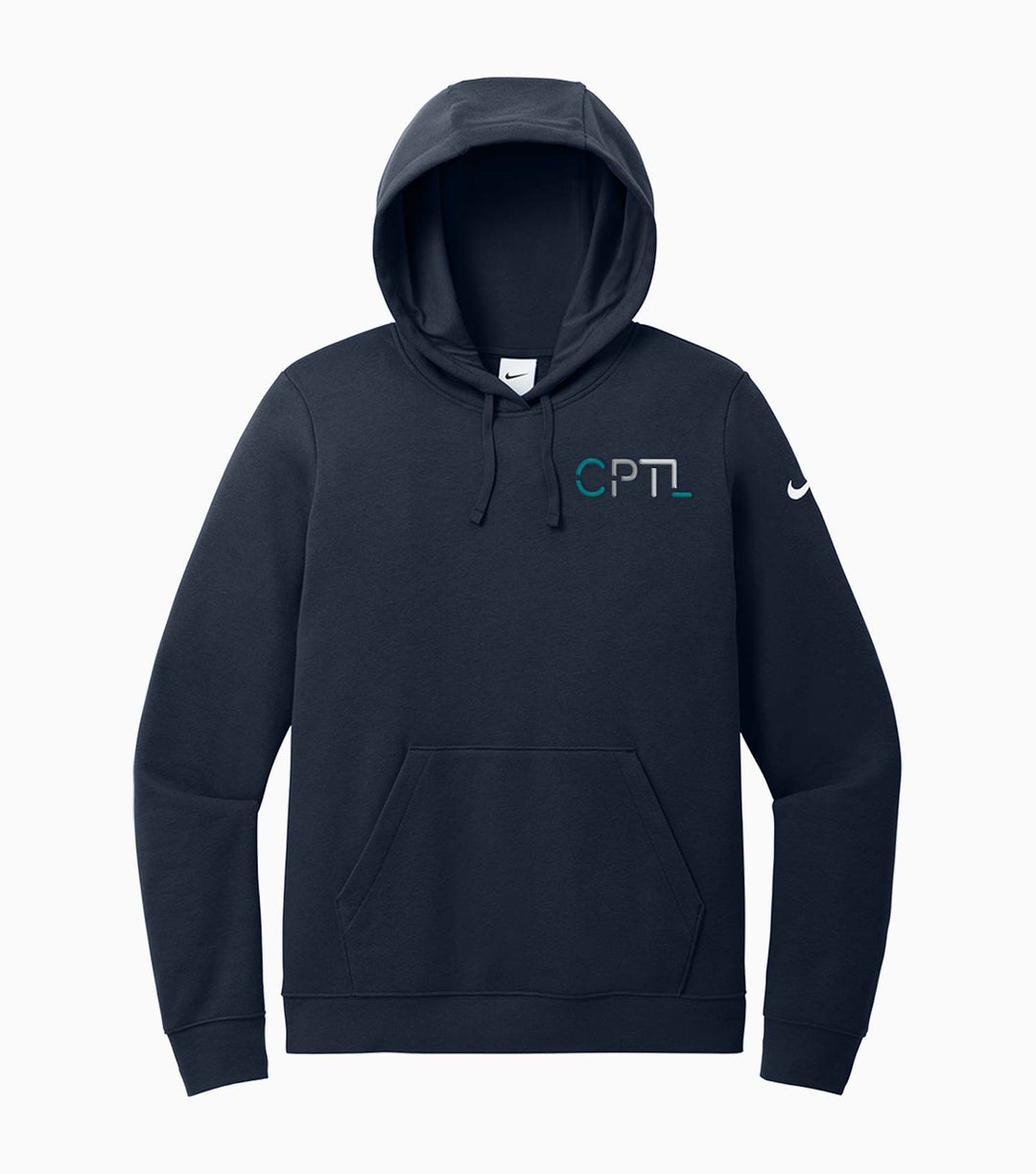 Ladies Club Fleece Sleeve Swoosh Pullover Hoodie