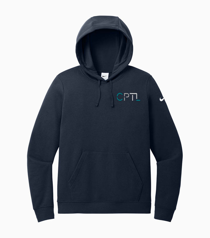 Ladies Club Fleece Sleeve Swoosh Pullover Hoodie