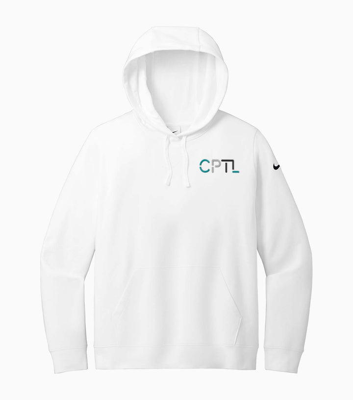 Ladies Club Fleece Sleeve Swoosh Pullover Hoodie