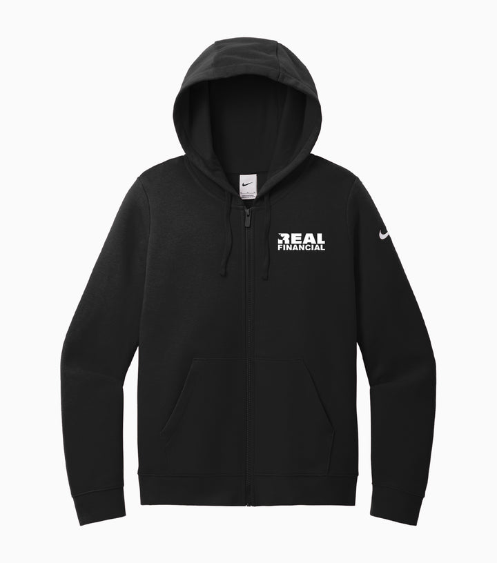Ladies Club Fleece Sleeve Swoosh Full-Zip Hoodie