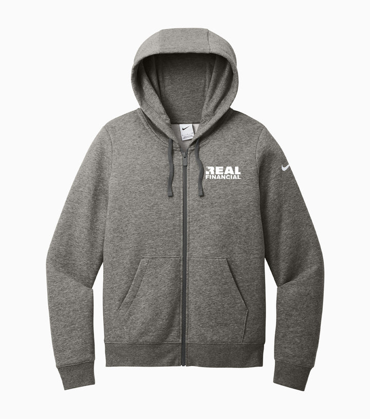 Ladies Club Fleece Sleeve Swoosh Full-Zip Hoodie