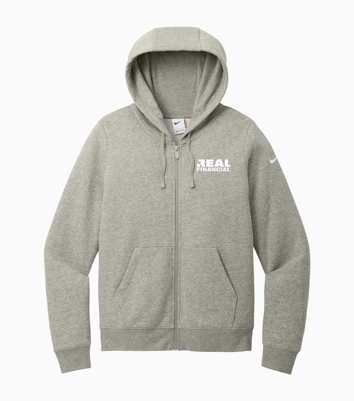 Ladies Club Fleece Sleeve Swoosh Full-Zip Hoodie