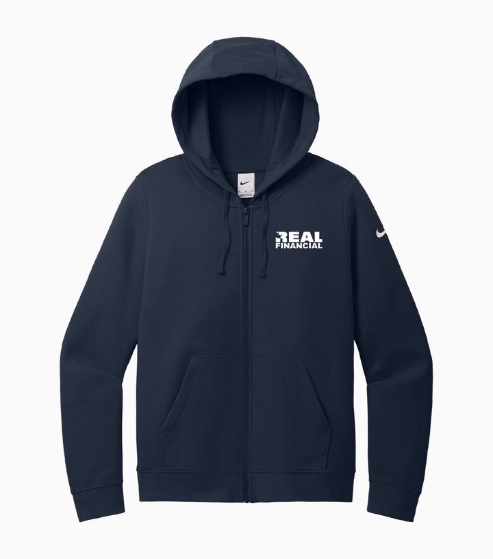 Ladies Club Fleece Sleeve Swoosh Full-Zip Hoodie