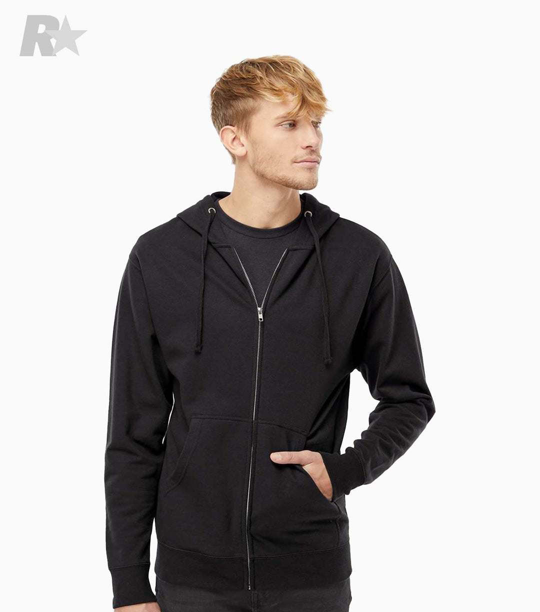 Midweight Full-Zip Hooded Sweatshirt