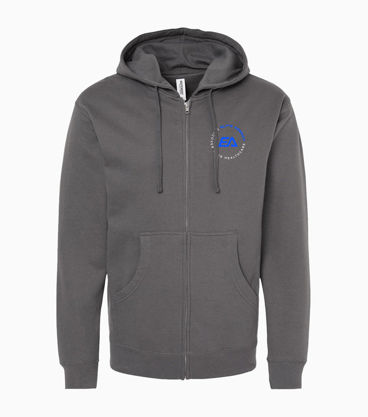 Unisex Midweight Full-Zip Hooded Sweatshirt