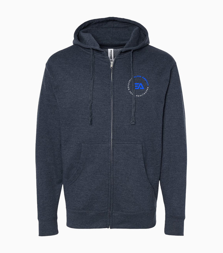 Unisex Midweight Full-Zip Hooded Sweatshirt