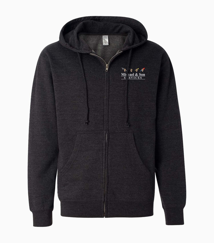 Unisex Midweight Full-Zip Hooded Sweatshirt