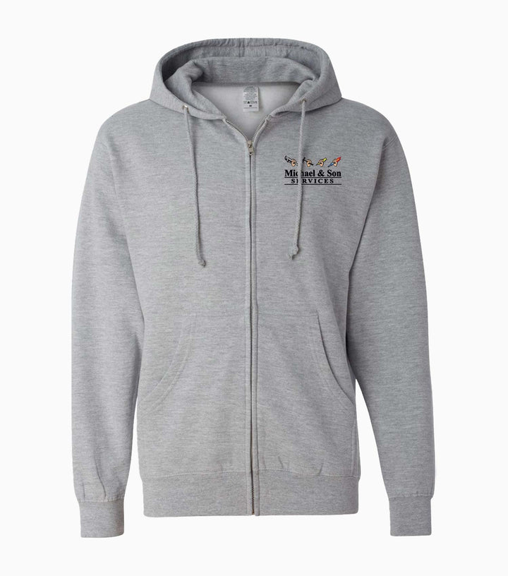Unisex Midweight Full-Zip Hooded Sweatshirt