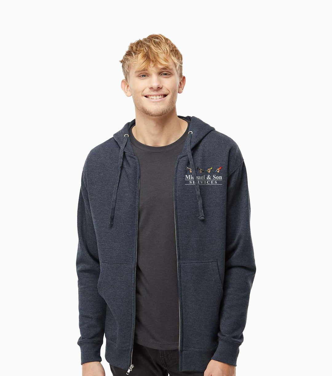 Unisex Midweight Full-Zip Hooded Sweatshirt