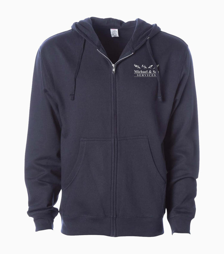 Unisex Midweight Full-Zip Hooded Sweatshirt