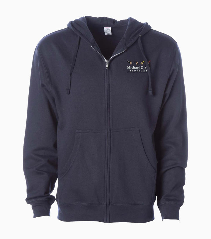 Unisex Midweight Full-Zip Hooded Sweatshirt