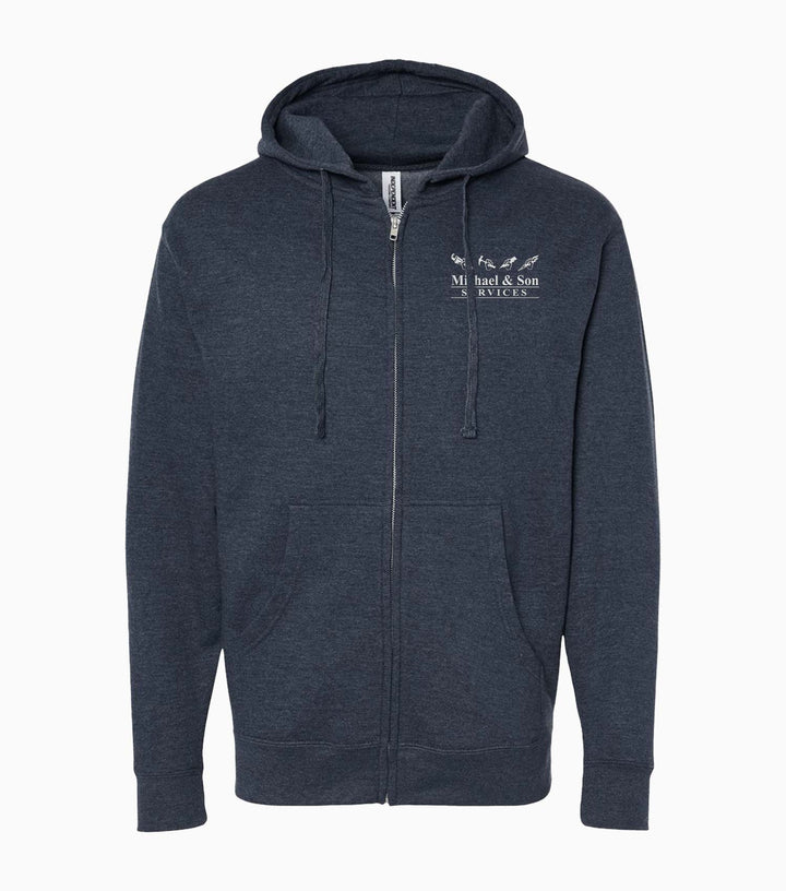 Unisex Midweight Full-Zip Hooded Sweatshirt