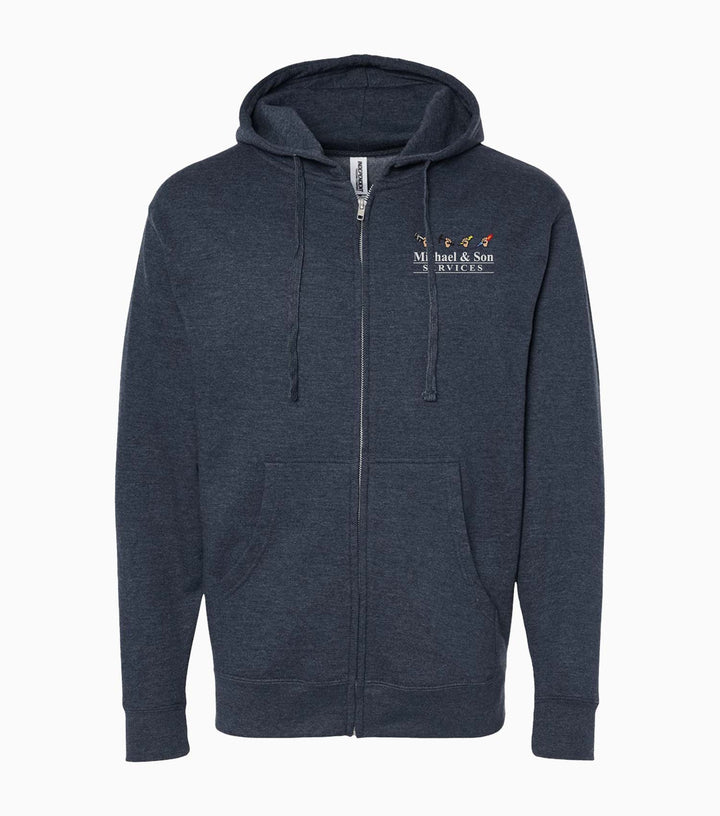 Unisex Midweight Full-Zip Hooded Sweatshirt