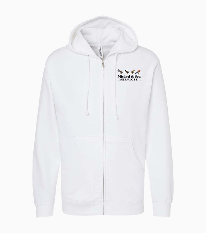 Unisex Midweight Full-Zip Hooded Sweatshirt
