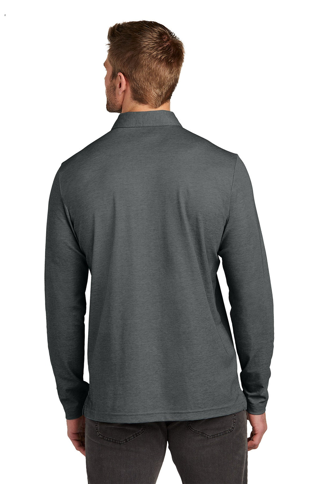 Oceanside Heather Long Sleeve Polo
