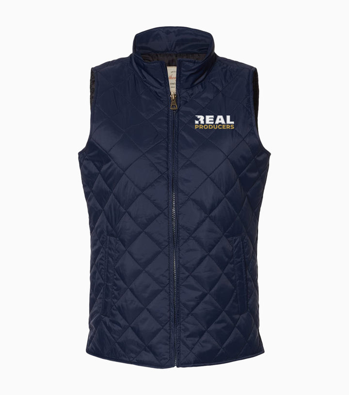 Ladies Vintage Diamond Quilted Vest
