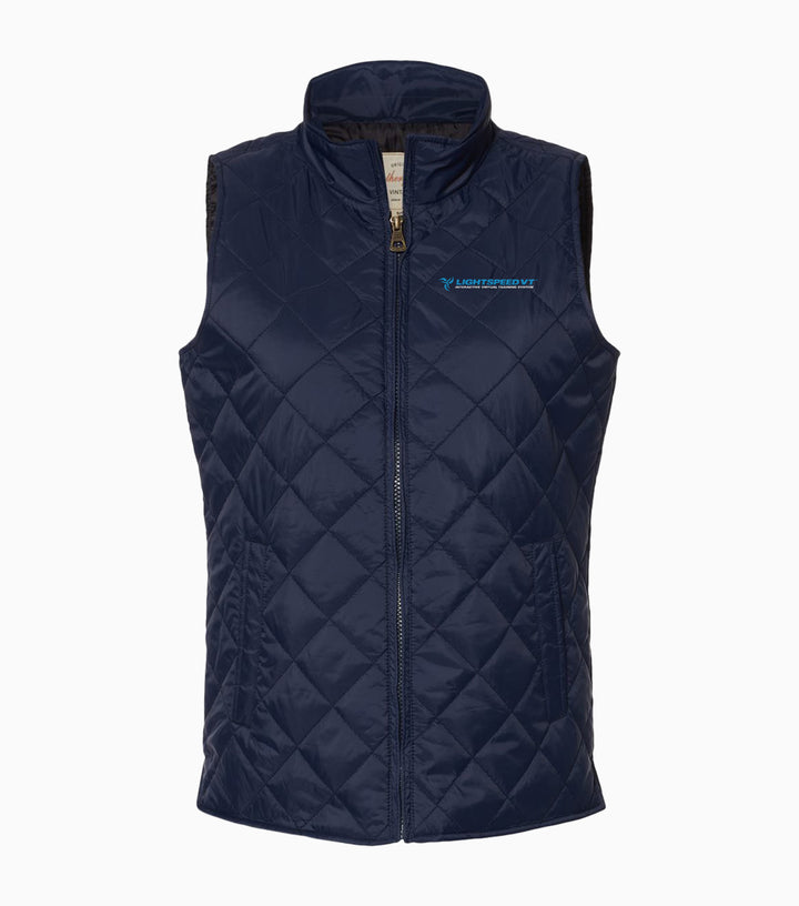 Ladies Vintage Diamond Quilted Vest
