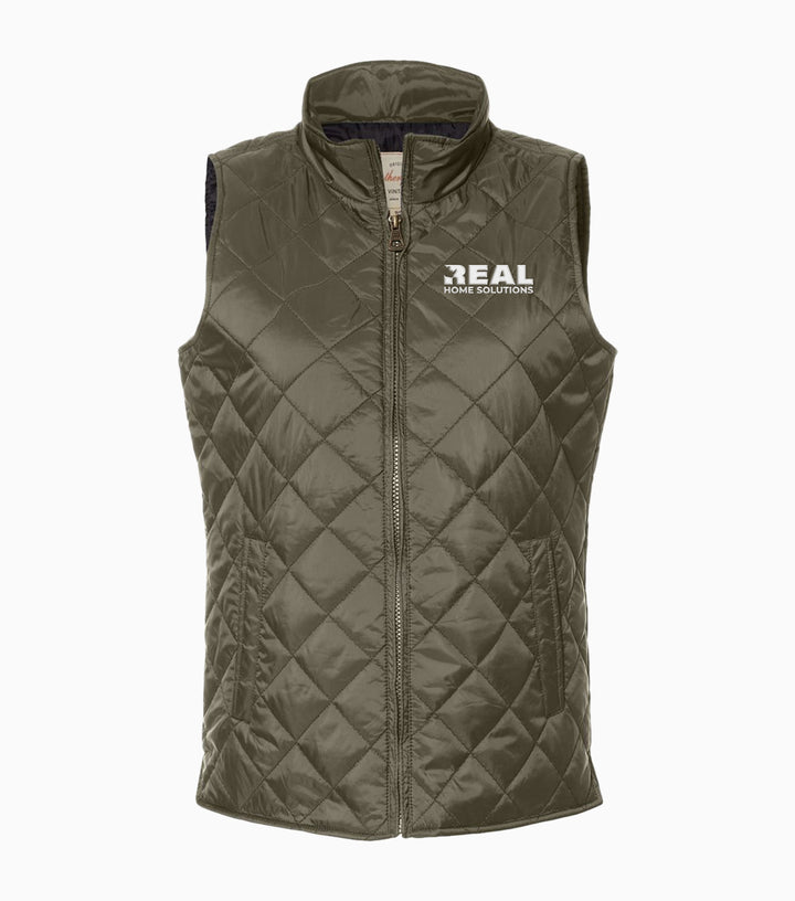 Ladies Vintage Diamond Quilted Vest