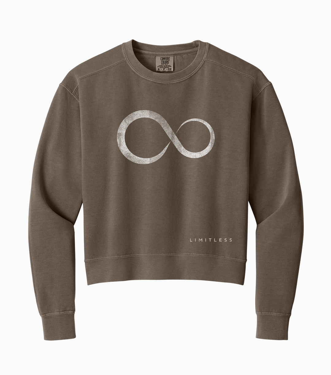 Ladies Mid-Length Faded Crewneck