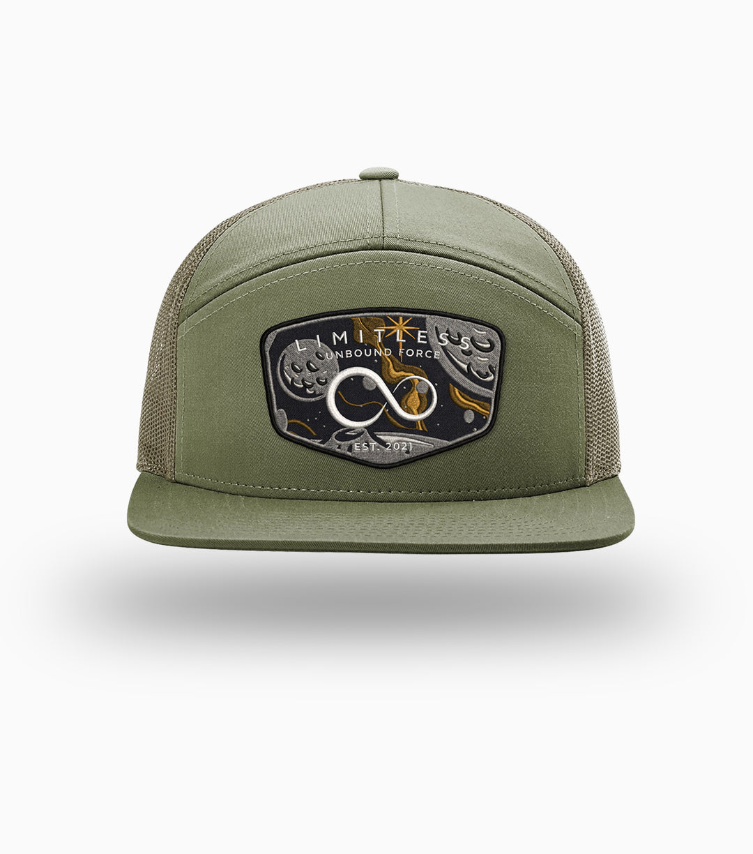 UNBOUND FORCE // 7-Panel Trucker