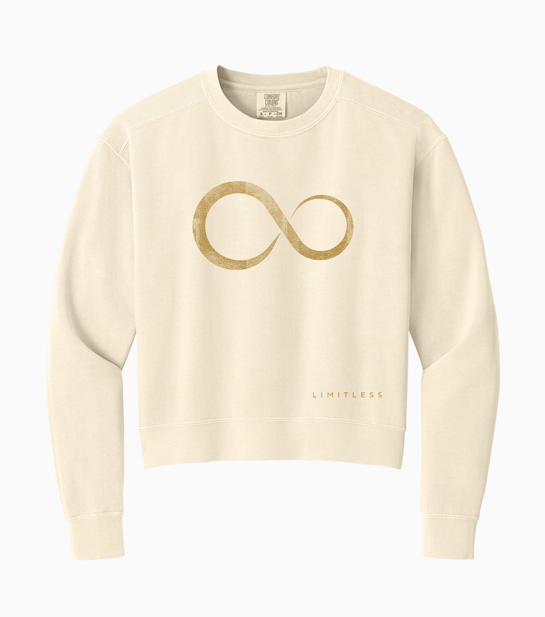 Ladies Mid-Length Faded Crewneck