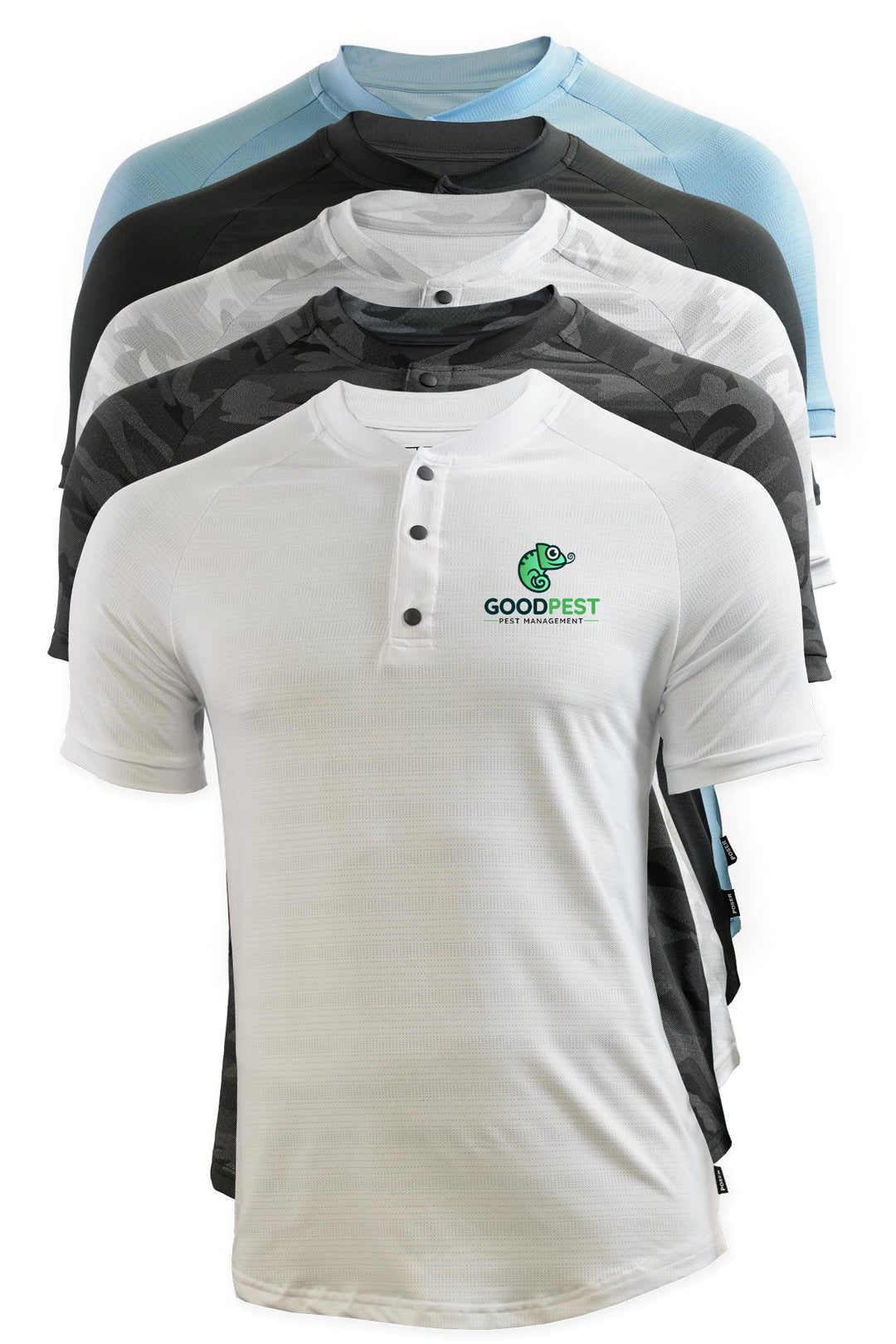 Premium Collarless Polo: 5 Pack