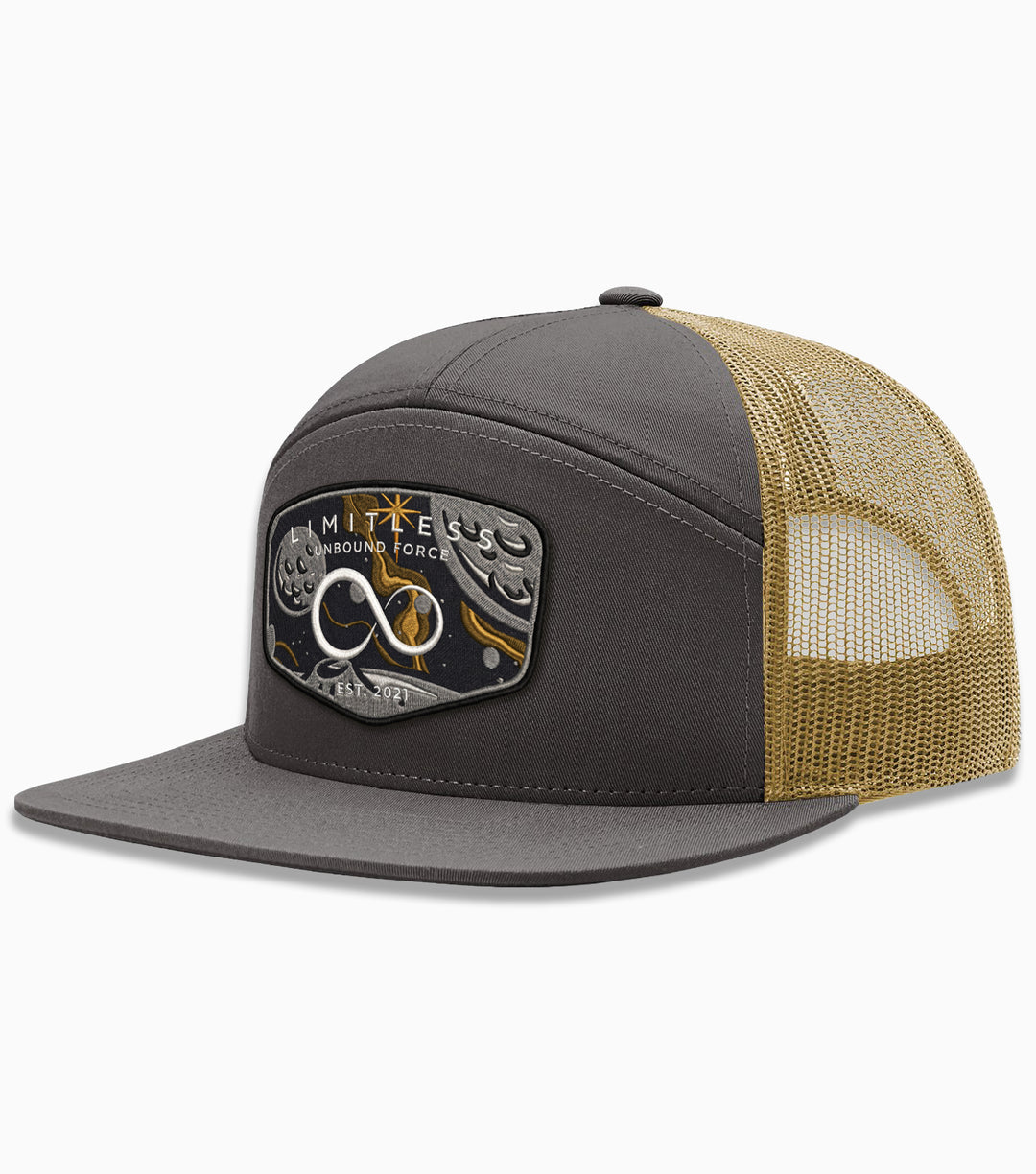 UNBOUND FORCE // 7-Panel Trucker