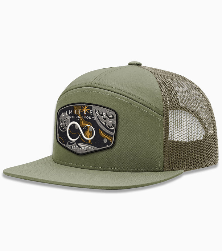 UNBOUND FORCE // 7-Panel Trucker
